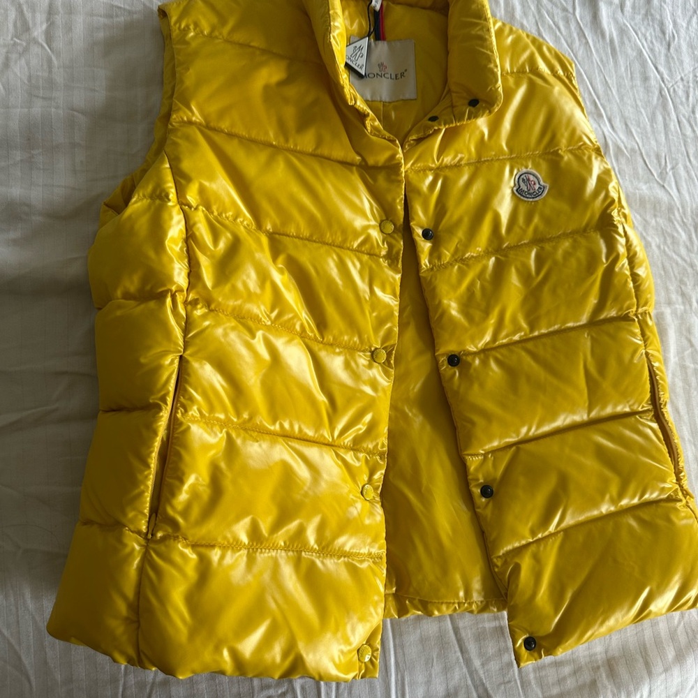 Moncler Vibrant Yellow Quilted Vest